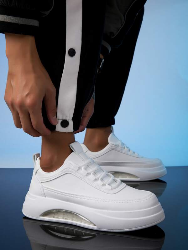 Men Skate Shoes Laceup Front Sneakers White SHEIN USA