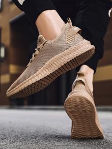 Spets Upp Enkel Herr sportskor - Brun - Visa 3