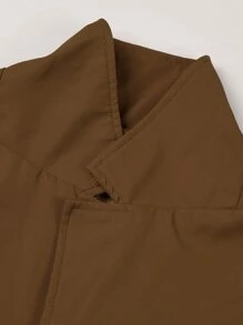 Manfinity Homme Men Lapel Neck Single Breasted Trench Coat - Coffee Brown - View 6