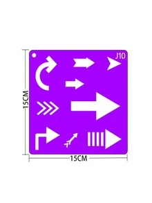 1set Of Geometric Shape Drawing Template (20pcs) - White - View 3