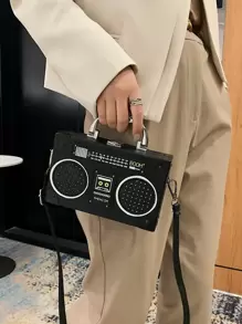 Túi đeo chéo Nữ Đồ họa Có thể điều chỉnh được Tay cầm Top Đúng mốt - màu đen - Xem 2