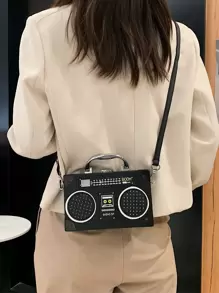 Túi đeo chéo Nữ Đồ họa Có thể điều chỉnh được Tay cầm Top Đúng mốt - màu đen - Xem 4