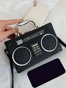 Túi đeo chéo Nữ Đồ họa Có thể điều chỉnh được Tay cầm Top Đúng mốt - màu đen - Xem 6