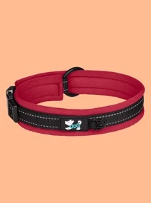 1入組反光寵物項圈適用於貓和狗狗適用於戶外 - 紅色 - 查看 2