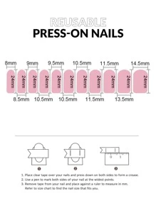 1 tấm nhãn dán nghệ thuật móng tay ombre & 1 dũa móng tay - Nhiều màu - Xem 4