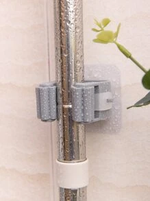 2pcs Mop & Broom Storage Rack - Grey - View 3