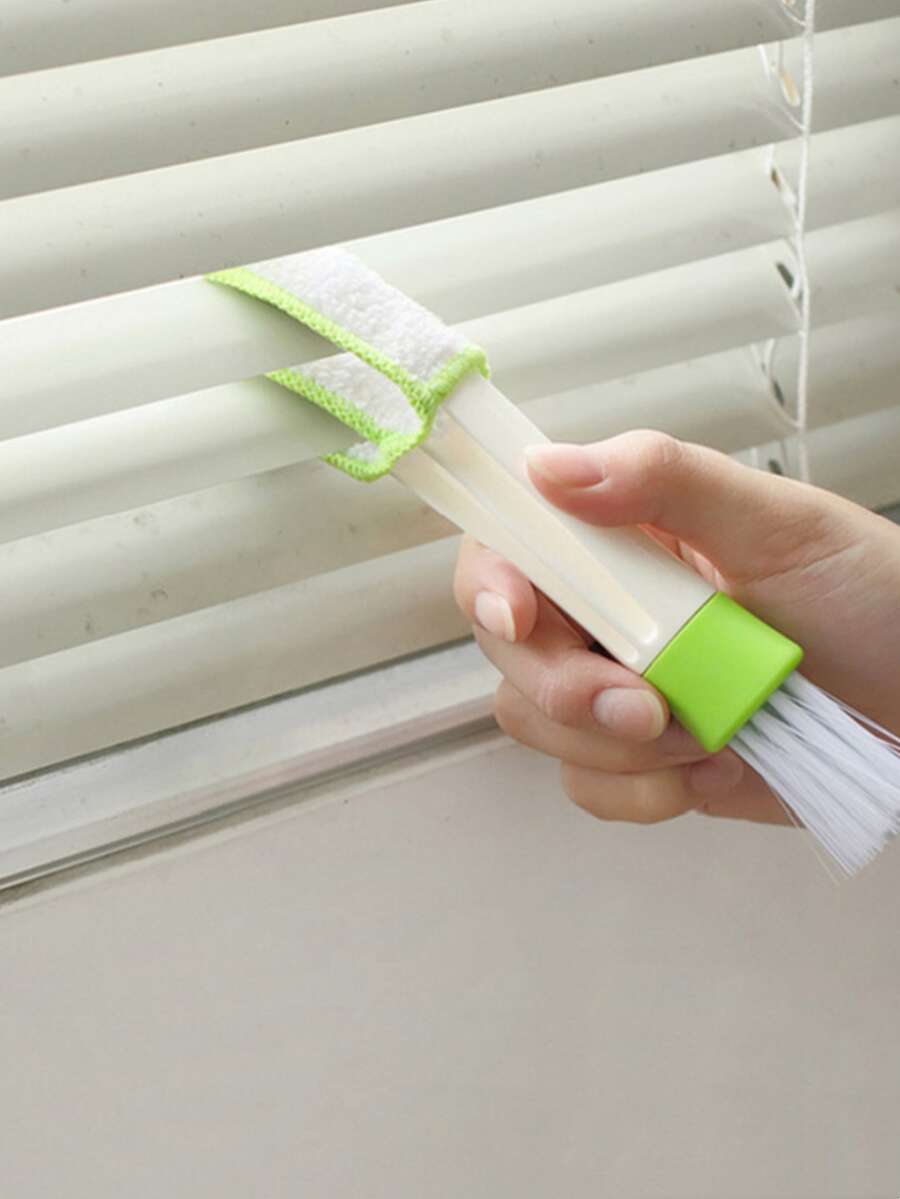 1pc Double-head Crevice Cleaning Brush - Green - View 1