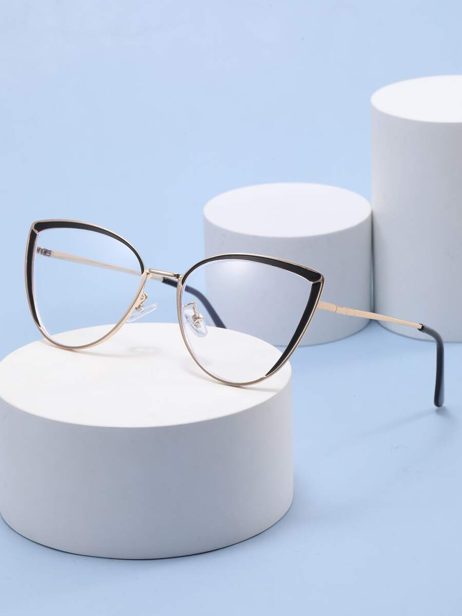 Cat Eye Eyeglasses - Black - View 1