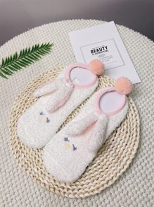 Cartoon Ear & Pom Pom Decor Invisible Socks - Multicolor - View 5