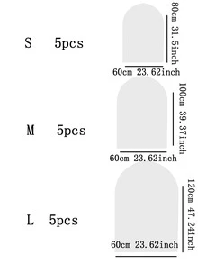 5pcs Plain Clothing Cover - Clear - View 4