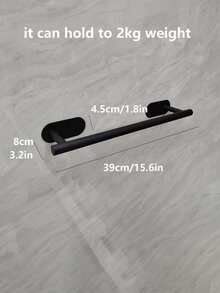 1入組不銹鋼毛巾架 - 黑色 - 查看 4