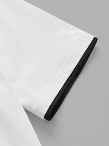 Manfinity Men Contrast Trim Polo Shirt