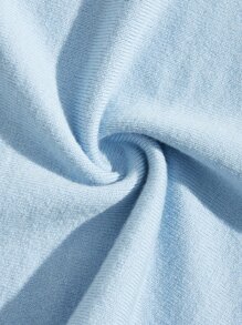 Manfinity Hombres Top de punto de media tapeta con botón - Celeste - Ver 6