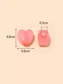 100 hạt Acrylic hình trái tim DIY Valentine - Nhiều màu - Xem 4