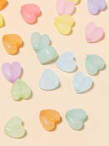 100 hạt Acrylic hình trái tim DIY Valentine - Nhiều màu - Xem 5