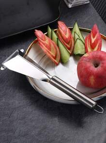 1pc Stainless Steel Fruit Slicer - Silver - View 1