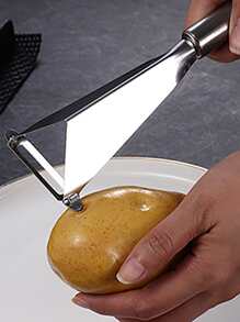 1pc Stainless Steel Fruit Slicer - Silver - View 3