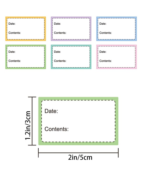 250pcs Kitchen Label Sticker, Simple Paper Kitchen Food Label Decal For