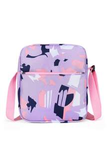 3pcs Geometric Pattern Letter Patch Decor Functional Backpack Set School Bag Set For Graduate, Teen Girls, Freshman, Sophomore, Junior & Senior In College, University & High School, Perfect For Outdoors ,Travel & Back To School - Multicolor - View 7