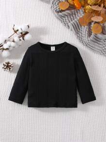 Bebé 3 piezas Camiseta unicolor de cuello redondo - Multicolor - Ver 7