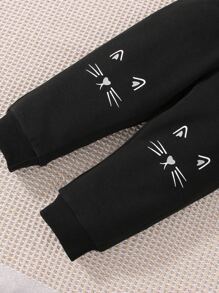 Baby Cartoon Graphic Sweatshirt & Joggers - Multicolor - View 3