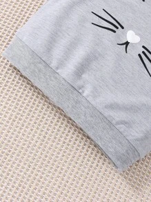 Baby Cartoon Graphic Sweatshirt & Joggers - Multicolor - View 8