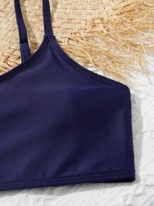 青少年扎染比基尼套装搭配沙滩裙夏日海滩