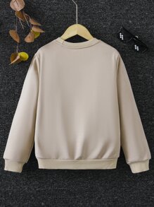 Boys Slogan Graphic Sweatshirt - Apricot - View 2