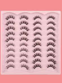 20配4混合7-13毫米型自然交叉睫毛 - 黑色 - 查看 2