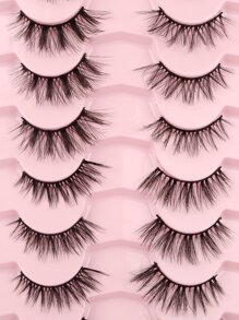 20配4混合7-13毫米型自然交叉睫毛 - 黑色 - 查看 8