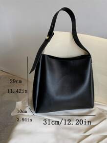Minimalist Square Bag With Inner Pouch For Teen Girls Women College Students , Rookies & White-collar Workers Perfect for Office , Work , Business , Commute Best Work Bag for Women - Hitam - View 7