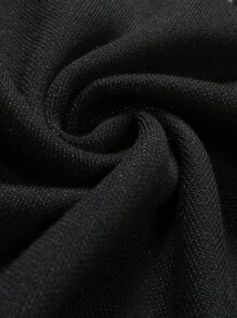 Manfinity Men Letter Graphic Striped Trim Knit Top - Black - View 6