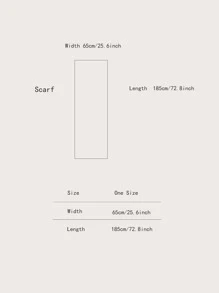 Elk & Tree Pattern Raw Trim Scarf - Orange - View 3