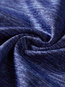 Men Marled Knit Sports Tee - Blue - View 4