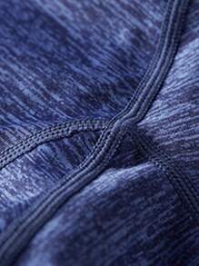 Men Marled Knit Sports Tee - Blue - View 5