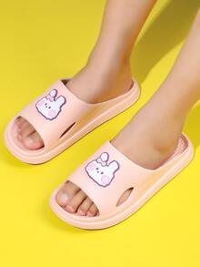 Chanclas con diseño de conejo de dibujos animados - Rosa Pálido - Ver 2