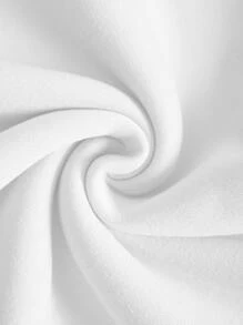 INAWLY 纯色插肩袖保暖内衬卫衣，长袖套头衫秋季卫衣 - 白色 - 查看 3