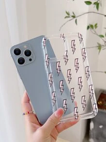 閃電圖案透明手機殼 - 彩色 - 查看 2