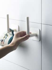 1入組多功能廁所紙支架 - 白色 - 查看 5