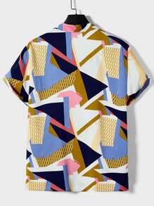 Manfinity Men Geo Print Shirt Without Tee - Multicolor - View 2