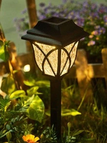 1pc Solar Powered Ground Insert Lawn Lamp, Outdoor Garden Lighting For Pathway, Yard, Patio - Yellow - View 5