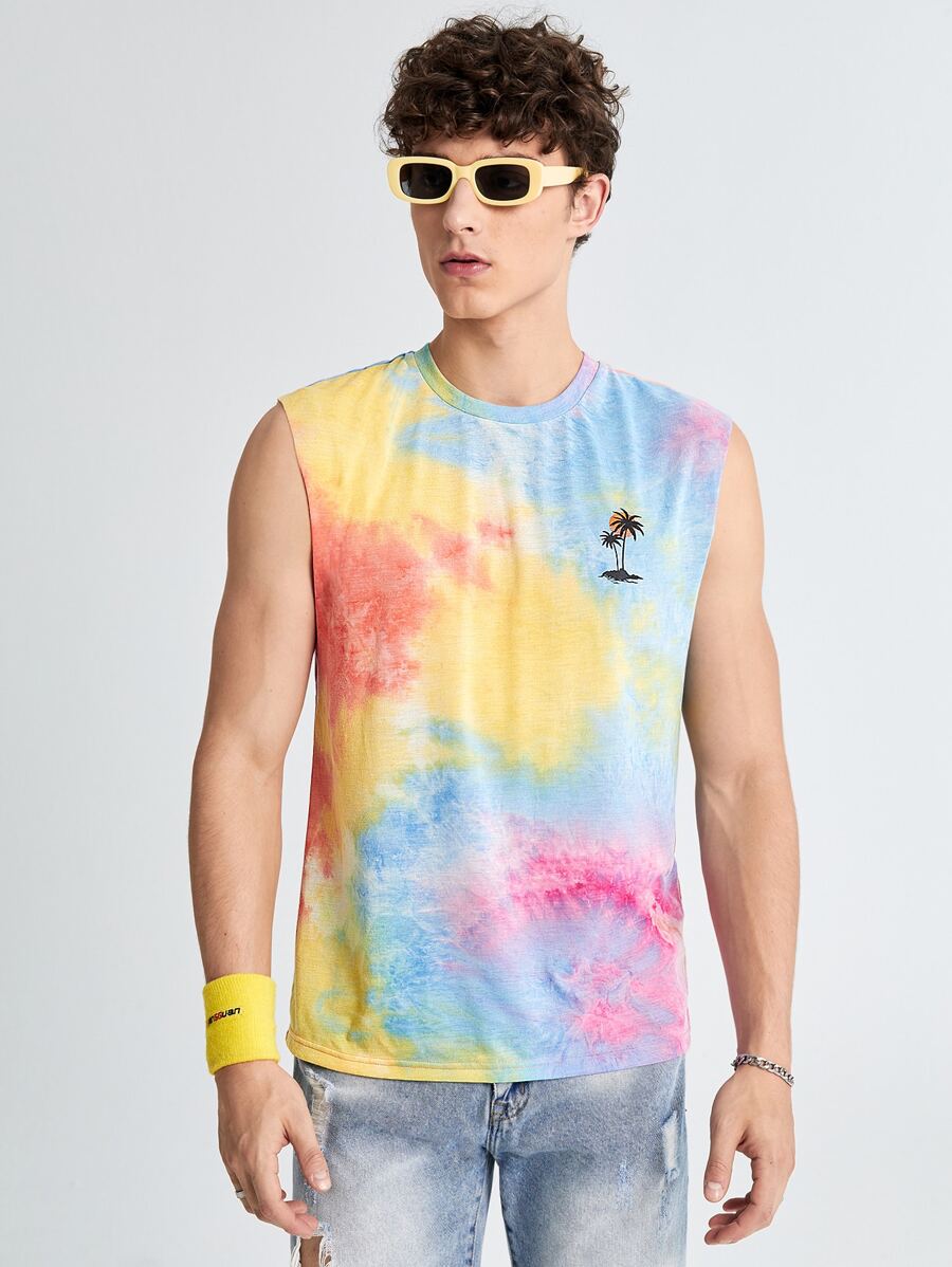 Manfinity RebelGame Tops Nam Cà vạt nhuộm Nhiệt đới Giải trí - Nhiều màu - Xem 1