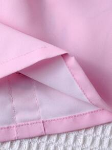 小女童獨角獸印花前紐扣半身裙 - 粉色 - 查看 7