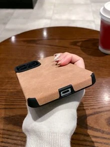 1 件纯色皮革 TPU 手机壳适用于 11、12、13、14、12 Pro Max、13 Pro Max、15、15 Pro、15 Plus、15 Pro Max、16、16 Pro、16 Plus、16 Pro Max、A12、A21S、A32、A50、A51、A52、A71、A73、S20 FE、S21、S22、A04、A13、A14、A24、A33、A34、A54 - 棕色 - 查看 4