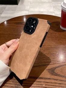 1 件纯色皮革 TPU 手机壳适用于 11、12、13、14、12 Pro Max、13 Pro Max、15、15 Pro、15 Plus、15 Pro Max、16、16 Pro、16 Plus、16 Pro Max、A12、A21S、A32、A50、A51、A52、A71、A73、S20 FE、S21、S22、A04、A13、A14、A24、A33、A34、A54 - 棕色 - 查看 5