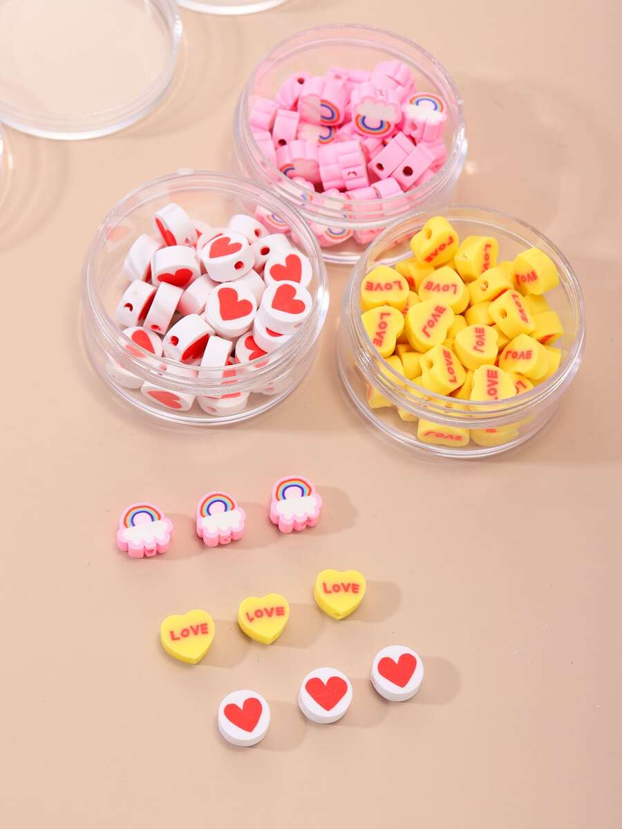 3boxes Letter Graphic Heart Design DIY Bead - Multicolor - View 1