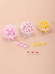 3boxes Letter Graphic Heart Design DIY Bead - Multicolor - View 3