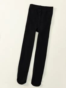 小女童素色毛絨襯裡褲襪