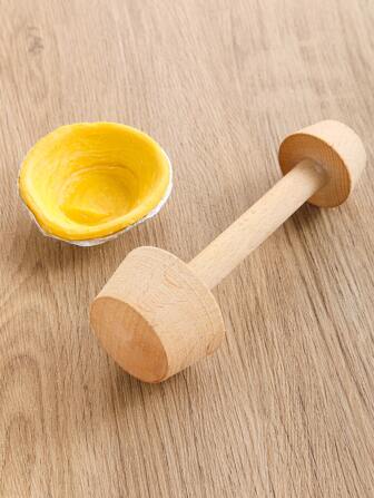 1pc Wooden Egg Tart Mold, Egg Tart Mold