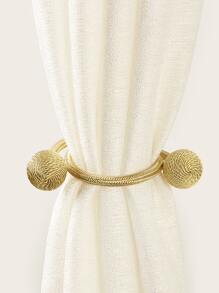 1pc/2pcs/4pcs Twisted Ball Style Curtain Tiebacks, Multi-Color Options Gifts Birthday Graduation - Gold - View 4